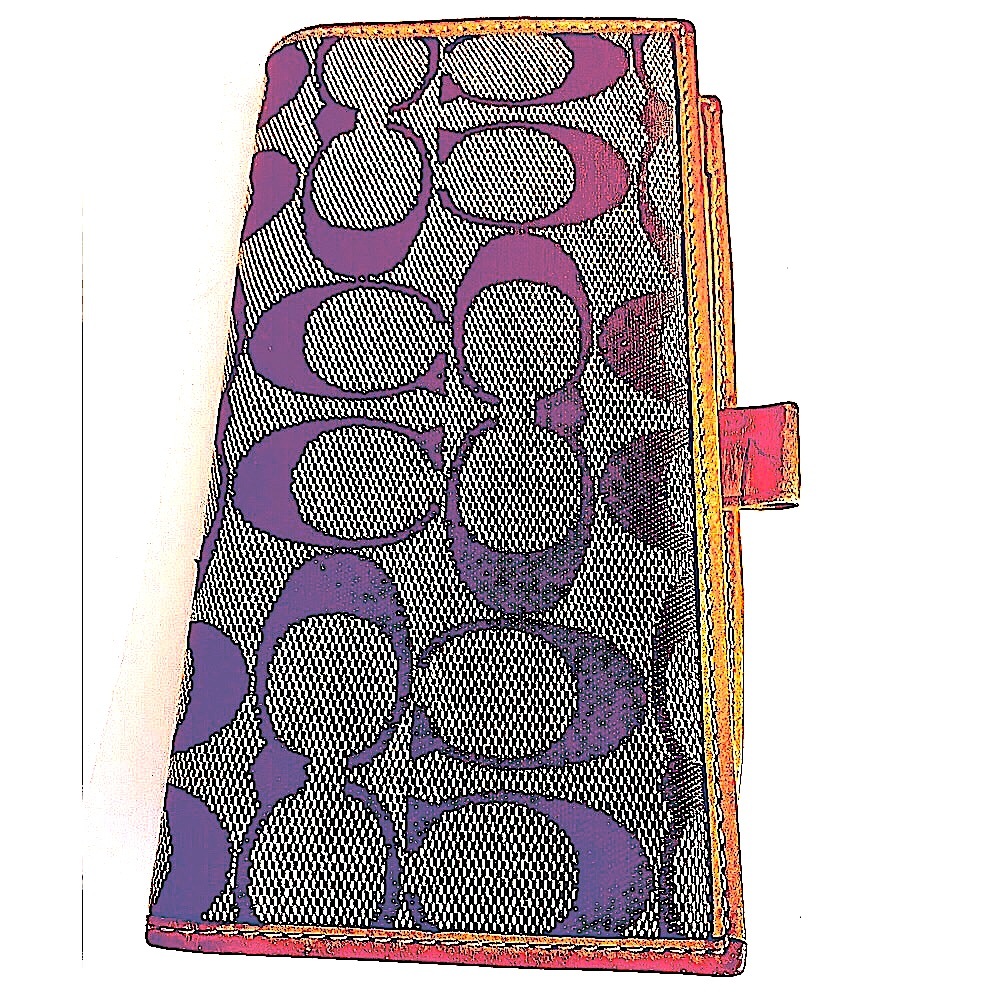 Coach Signature Checkbook Cover Holder